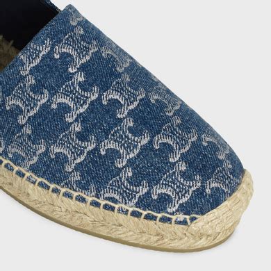 LES ESPADRILLES CELINE in TRIOMPHE STAMPED DENIM